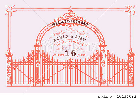 Wedding invitation vintage card Wedding invitation vintage card 16135032
