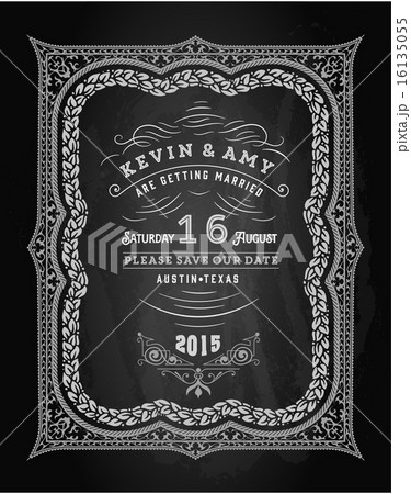 Wedding invitation vintage card. 16135055
