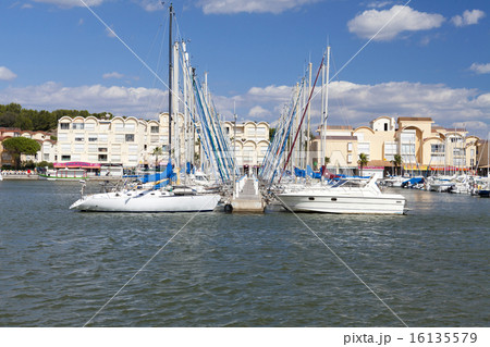 Marina of Gruissan with landing stage Marina of Gruissan with landing stage 16135579
