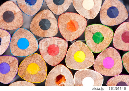 Colorful pencil from backside Colorful pencil from backside 16136546