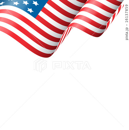 Wavy USA national flag isolated on white Wavy USA national flag isolated on white 16137859