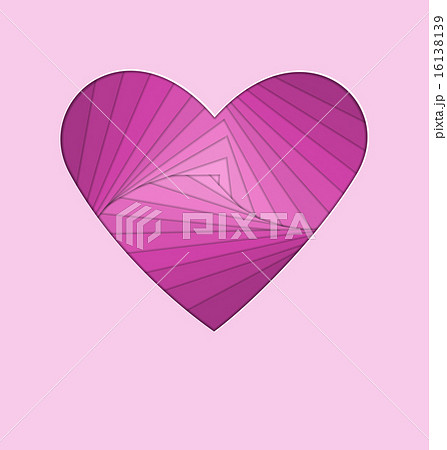 hand-made paper folding heart isolated on violet 16138139