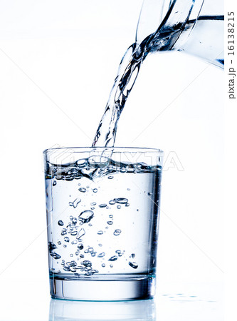 Filling glass with water from jug 16138215