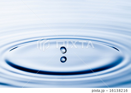 Drop of water falling on water level Drop of water falling on water level 16138216