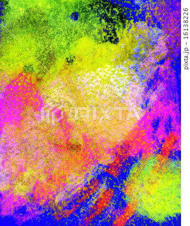 The encaustic backdrop  is drawn with wax crayons, 16138226
