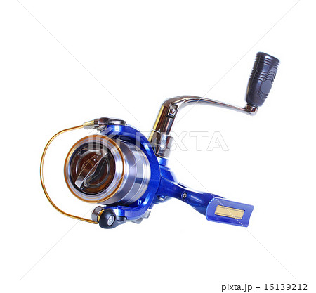 The Spinning reel for fishing isolated The Spinning reel for fishing isolated 16139212