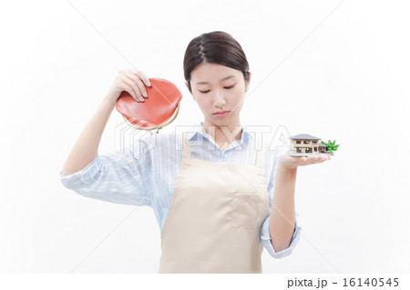 家の模型を持つ女性 16140545