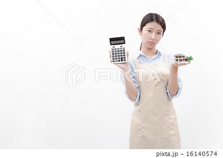 家の模型を持つ女性 家の模型を持つ女性 16140574