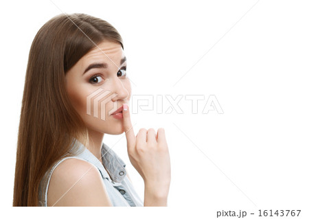 Portrait of a beautiful emotional girl posing Portrait of a beautiful emotional girl posing 16143767
