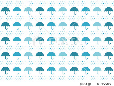 雨と傘 梅雨 背景素材のイラスト素材