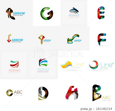 Set of universal company logo ideas, business icon collection Set of universal company logo ideas, business icon collection 16146234