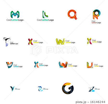 Set of universal company logo ideas, business icon collection 16146244