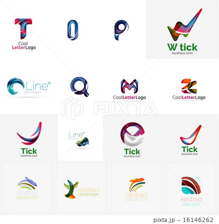 Set of universal company logo ideas, business icon collection 16146262