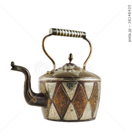 Authentic metal teapot vessel isolated Authentic metal teapot vessel isolated 16146435