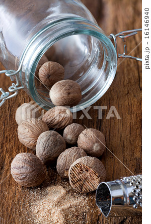 Some nutmeg in a glass Some nutmeg in a glass 16146940