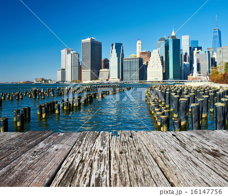Lower Manhattan skyline view from Brooklyn Lower Manhattan skyline view from Brooklyn 16147756