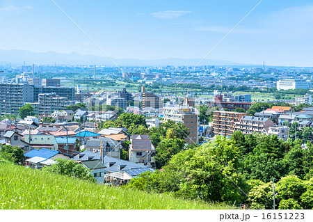 丘から眺めた多摩の住宅街の風景 16151223