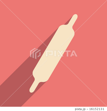 Flat with shadow icon and mobile application rolling-pin Flat with shadow icon and mobile application rolling-pin 16152131