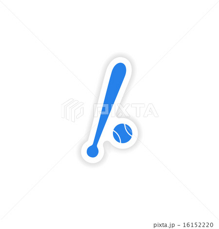 icon sticker realistic design on paper baseball 16152220