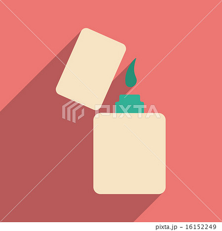 Flat with shadow icon and mobile application lighter 16152249