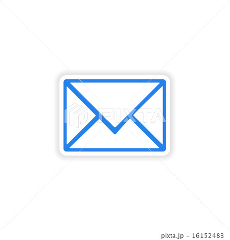 icon sticker realistic design on paper email 16152483