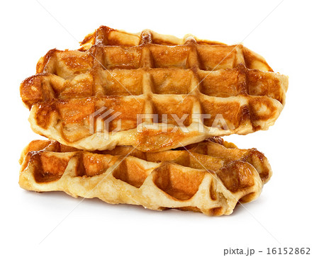 Liege waffles, pastries isolated on white Liege waffles, pastries isolated on white 16152862