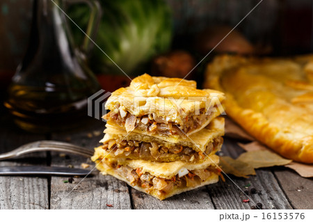 Homemade pie stuffed with vegetables Homemade pie stuffed with vegetables 16153576