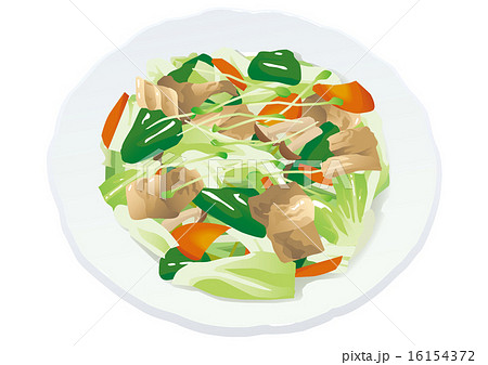 野菜炒めのイラスト素材