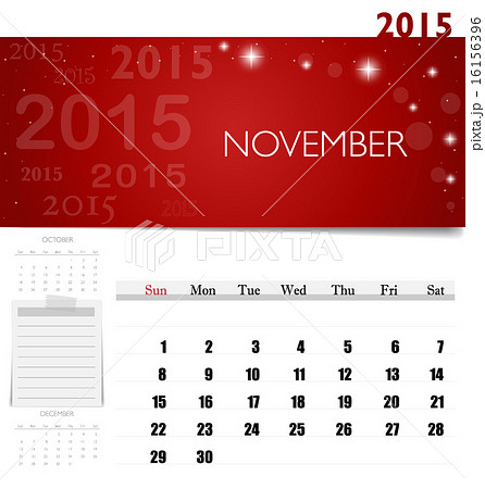 15 Calendar Monthly Calendar Template For のイラスト素材