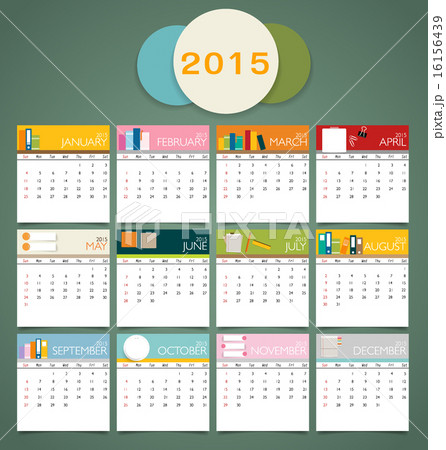 2015 calendar. Vector illustration. 2015 calendar. Vector illustration. 16156439