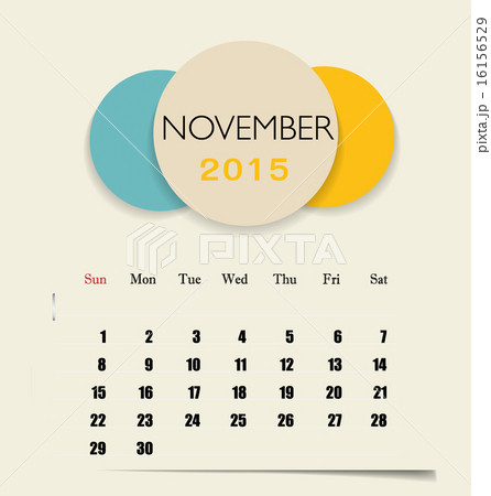 2015 calendar, monthly calendar template for November. Vector il 2015 calendar, monthly calendar template for November. Vector il 16156529