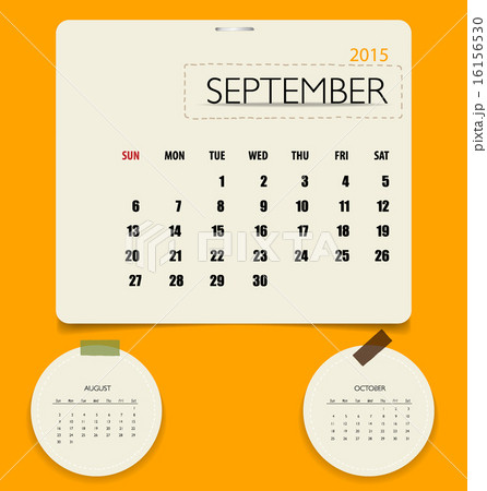 2015 calendar, monthly calendar template for September. Vector i 2015 calendar, monthly calendar template for September. Vector i 16156530