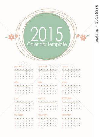 2015 calendar. Vector illustration. 16156536
