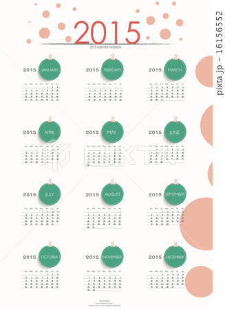2015 calendar. Vector illustration. 2015 calendar. Vector illustration. 16156552