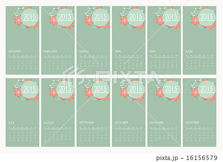 2015 calendar. Vector illustration. 2015 calendar. Vector illustration. 16156579