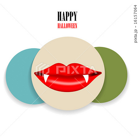 Cute note papers, Happy Halloween design background with vampire 16157064