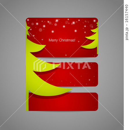 Christmas greeting card with Christmas tree, vector illustration 16157440