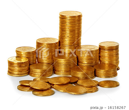 Coins stack isolated on white Coins stack isolated on white 16158267