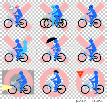 Bicycle manner (blue, ○ ×) 16158566