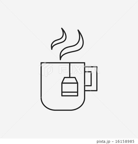 hot tea line icon hot tea line icon 16158985