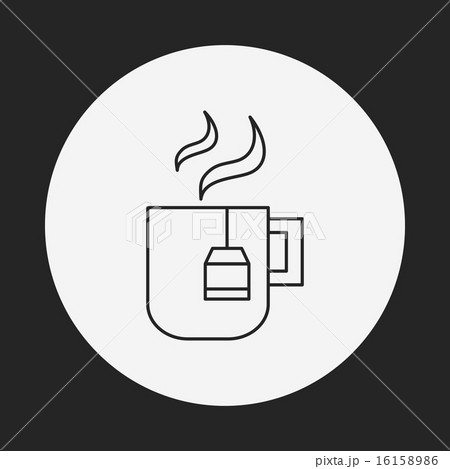 hot tea line icon 16158986