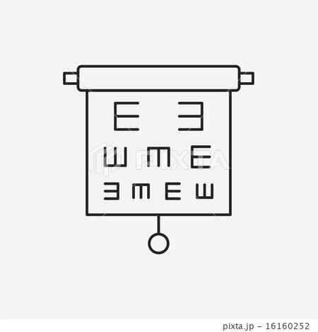 Eye chart line icon 16160252
