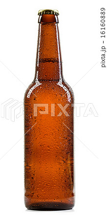 Bottle of beer with drops isolated on white Bottle of beer with drops isolated on white 16160889