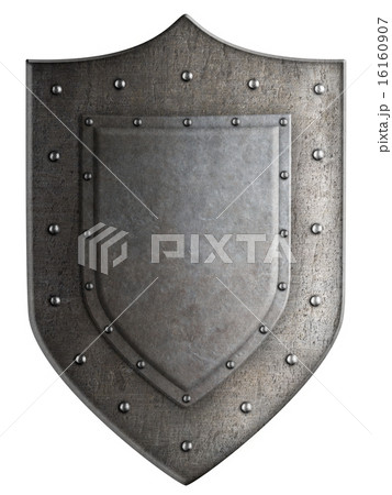 Big medieval coat of arms metal shield isolated 16160907