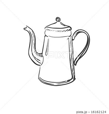 Doodle Coffee Potのイラスト素材