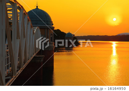 多摩湖の夕暮れ 多摩湖の夕暮れ 16164950