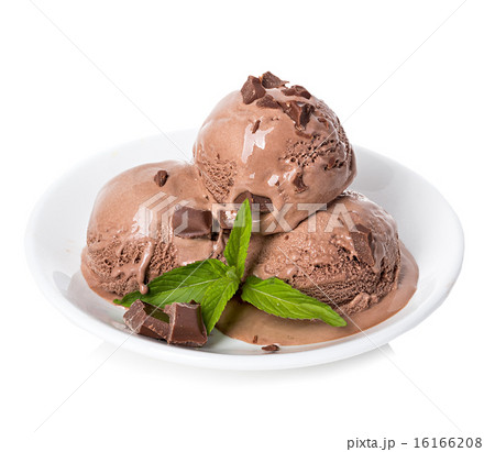 Chocolate ice cream isolated Chocolate ice cream isolated 16166208