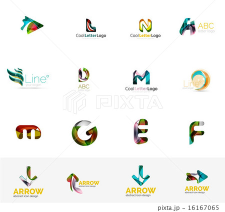 Set of universal company logo ideas, business icon collection 16167065