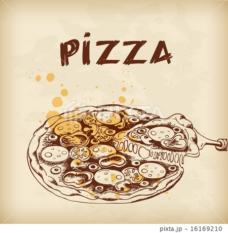 Vintage hand drawn pizza Vintage hand drawn pizza 16169210