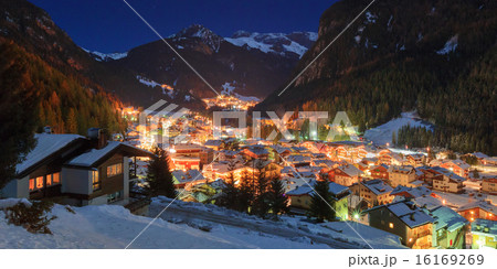 Winter landscape of village in the mountains 16169269